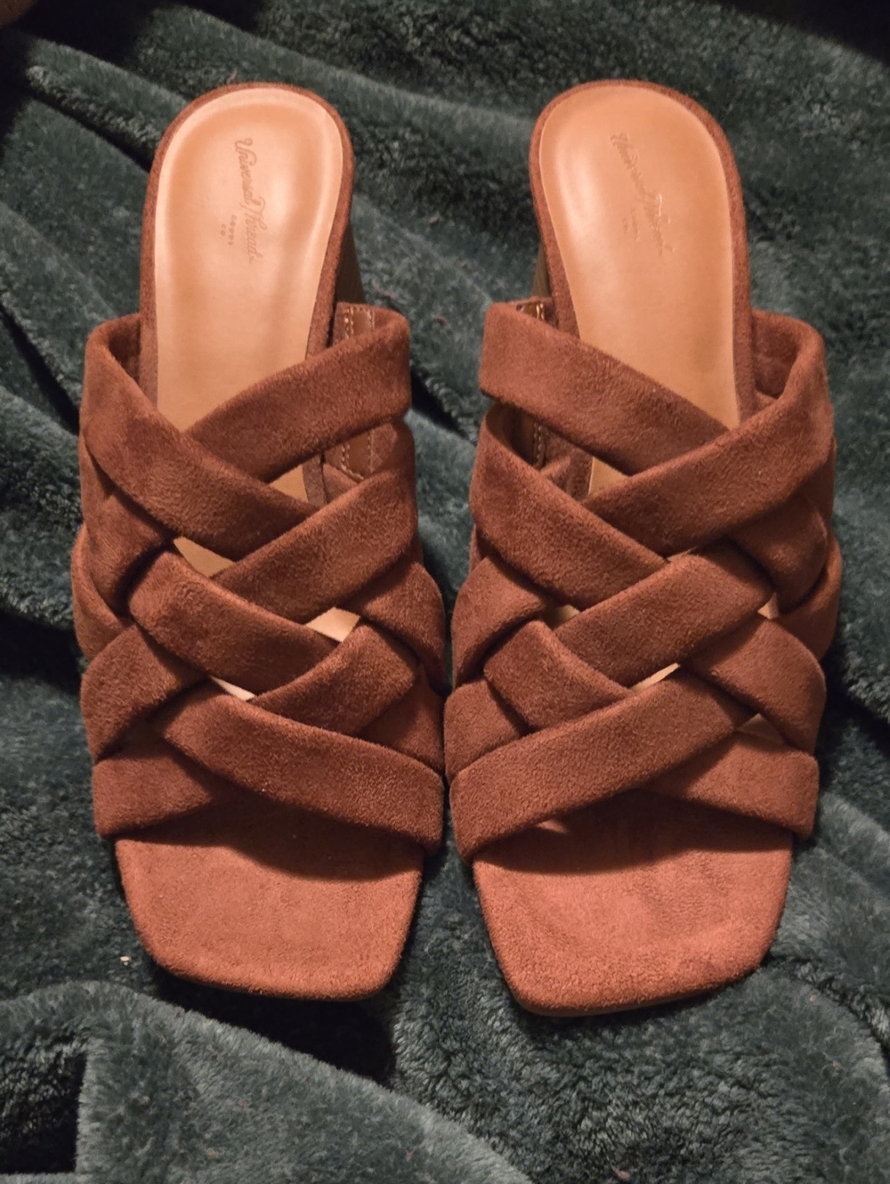Universal Thread | Woven Faux Suede Slide Sandals - Brown